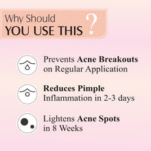 Load image into Gallery viewer, acne face serum , acne serum, acne control cream, remove scars, pits removal cream, serum for acne, anti wrinkles, wrinkles free face serum , anti aging, fine lines control, skin, skincare, luxuri products, skin lightening, pores tightening, clear blemishes, dark spots removal cream