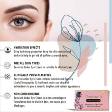 Load image into Gallery viewer, dermanill , dermanill cream , under eye cream , eye puffiness cream , eye care cream , dark circle remover , black eye spots remover , eye cream , premium dermanill cream .