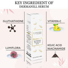 Load image into Gallery viewer, dermanill serum , spot serum , best spot removing serum .best scar removinmg serum inindia , scar removal serum , anti spot reduction serum , scar treatment , serum to treat scar , serum to treat spot & scars , anti scars serum