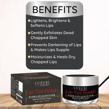 Load image into Gallery viewer, lip tint polish , lip polisher , premium lip polisher , lip care polisher , dark lip polisher , dark lip lightner , beetroot lip polisher , rose petals lip polisher , lip tint brightener , lip Lightner , luxuri , dark lip olisher , dark lip remover , pink lips , smoking lips lightner .