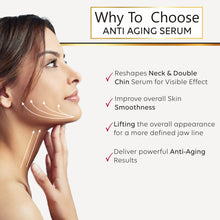 Load image into Gallery viewer, neck double chin firming serum, chin tightening serum, jaw line firming, anti wrinkles, anti aging, fine lines control, skin, skincare, zenvista, organics products, skin lightening, pores tightening, clear blemishes