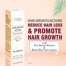 Load image into Gallery viewer,  organic skincare, skin, luxuri, hair growth, hair care, hair serum, boost hair growth, hair fall, hair, anti hair fall serum, regrowth serum, shampoo for alopecia, repair damage hair, long hair care