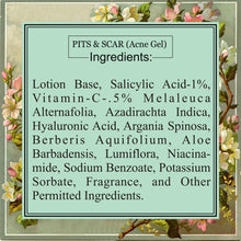 Load image into Gallery viewer, pits & scar gel, skin peeling serum, rejuvenates skin, acne serum, acne control cream,  remove scars, pits removal cream, serum for acne,  anti wrinkles, anti aging, fine lines control, skin, skincare, zenvista, organics products, skin lightening, pores tightening, clear blemishes, dark spots removal cream