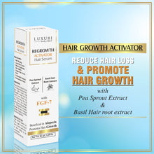 Load image into Gallery viewer,   organic skincare, skin, luxuri, hair growth, hair care, hair serum, boost hair growth, hair fall, hair, anti hair fall serum, regrowth serum, shampoo for alopecia, repair damage hair, long hair care