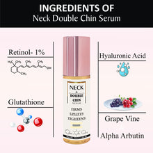 Load image into Gallery viewer, neck double chin firming serum, chin tightening serum, jaw line firming, anti wrinkles, anti aging, fine lines control, skin, skincare, zenvista, organics products, skin lightening, pores tightening, clear blemishes