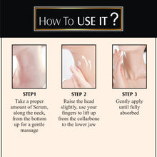 Load image into Gallery viewer, neck double chin firming serum, chin tightening serum, jaw line firming, anti wrinkles, anti aging, fine lines control, skin, skincare, zenvista, organics products, skin lightening, pores tightening, clear blemishes