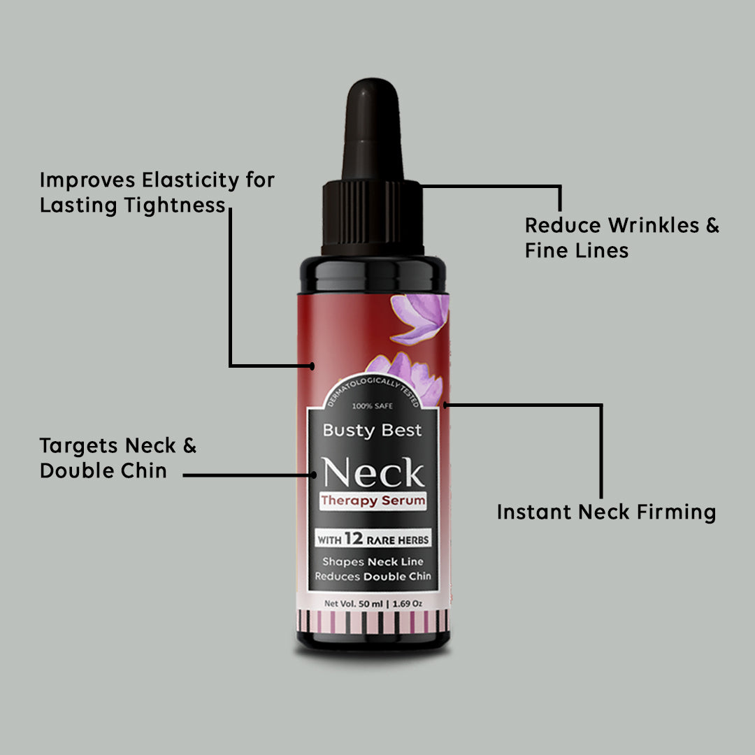 Busty Best - Neck Therapy Serum | 50ml - Shape Neck Line and Reduce Double Chin