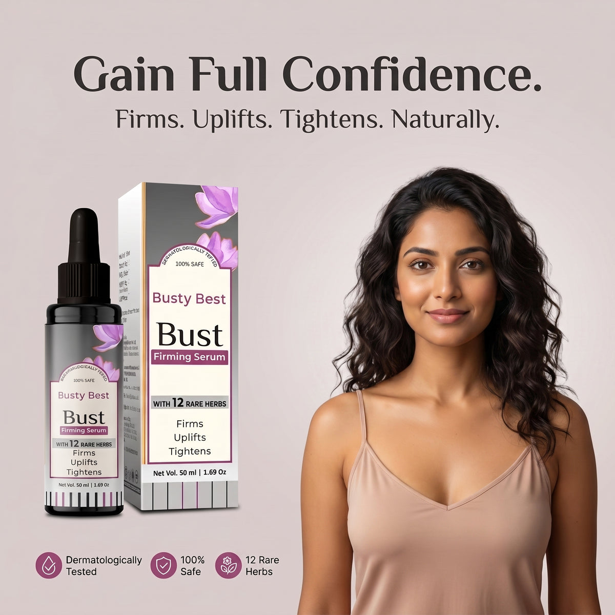 Busty Best - Bust Firming Serum | 50ml - Firms, Uplifts and Tightens.