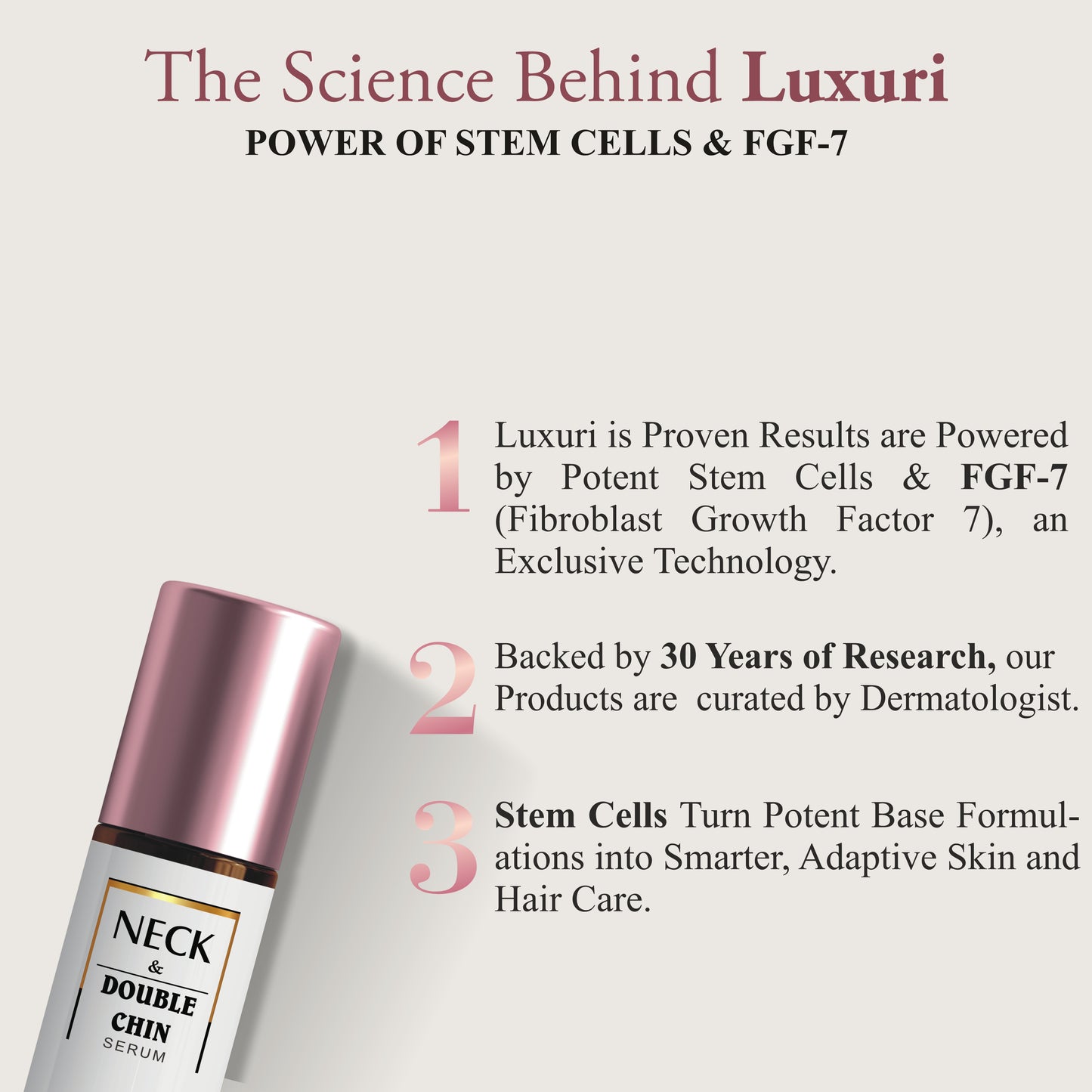 LUXURI | Neck-Double Chin Firming & Tightening Cream and Serum Combo | Cream 50gm | Serum 50gm