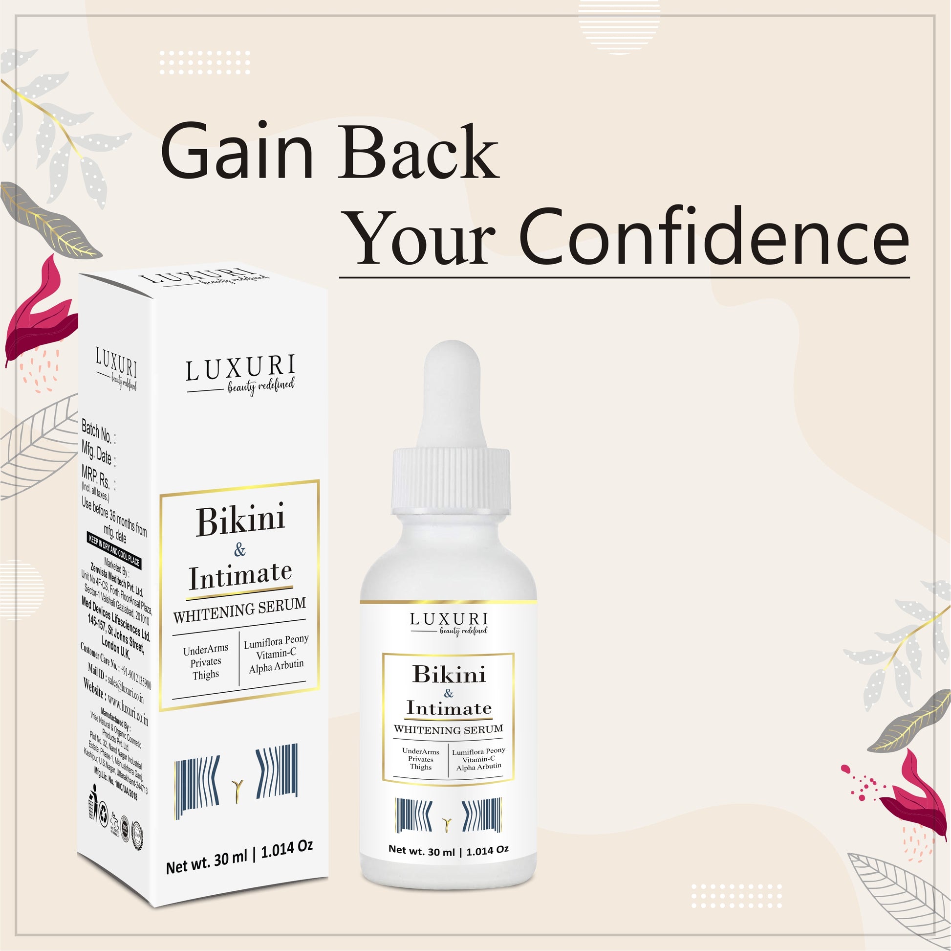 Intimate Skin Whitening Serum, Brightening Serum For Intimate Area, Serum For Skin Firming, Dark Patches, Black Spots, Dull Skin, Dead Skin, Dark Spots,