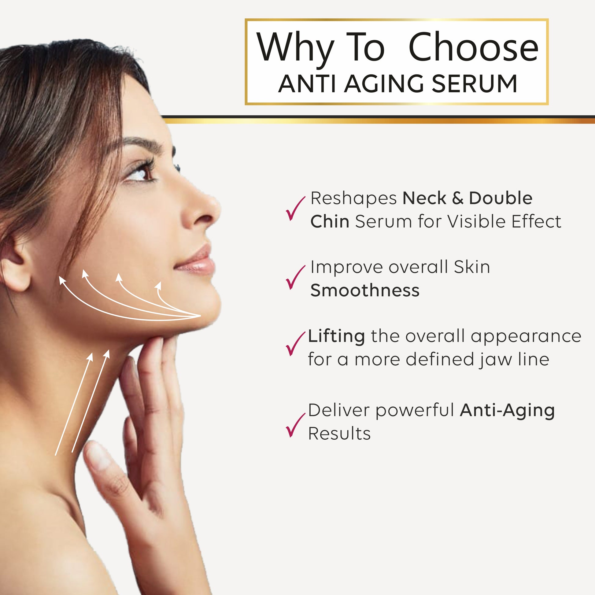 neck double chin firming serum, chin tightening serum, jaw line firming, anti wrinkles, anti aging, fine lines control, skin, skincare, zenvista, organics products, skin lightening, pores tightening, clear blemishes