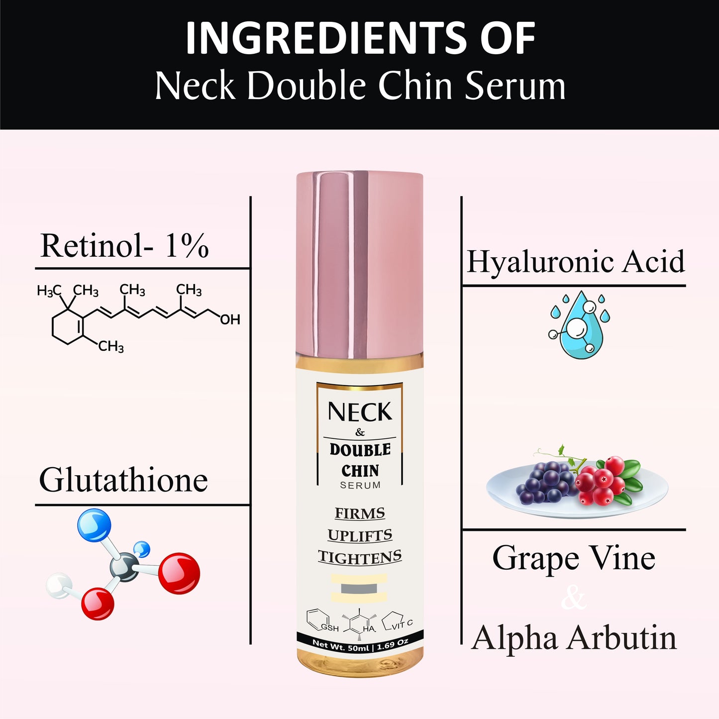 neck double chin firming serum, chin tightening serum, jaw line firming, anti wrinkles, anti aging, fine lines control, skin, skincare, zenvista, organics products, skin lightening, pores tightening, clear blemishes