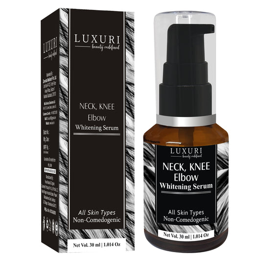 luxuri skin science Neck knee elbow whitening serum and cream for all neck knee elbow whitening and lightening serum and cream skin blemish remover skin firming serum knee whitening cream