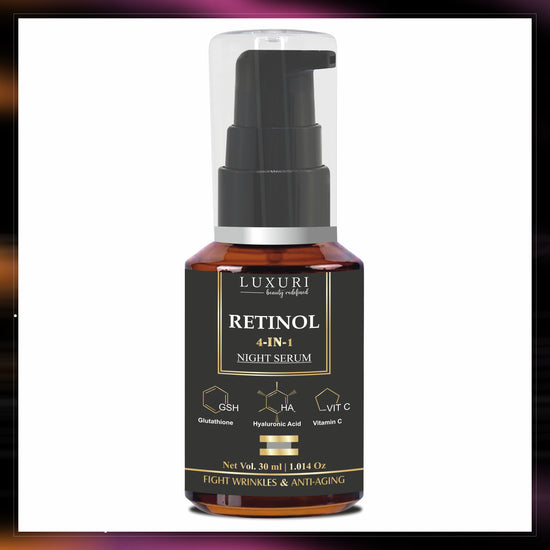 Beauty Glow Serum With Retinol & Glutathione  Luxuri Skin Science